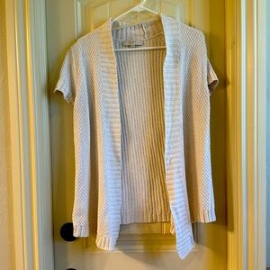 Short sleeve cream sweater from The Loft